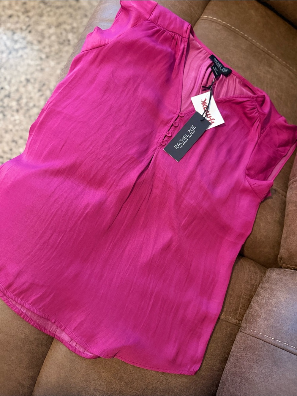 Rachel Zoe Hot Pink Sleeveless V-Neck Camisole